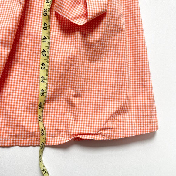 Kemi Telford Button Down Shirt Dress Gingham Blue Orange Size Medium - Picture 8 of 8